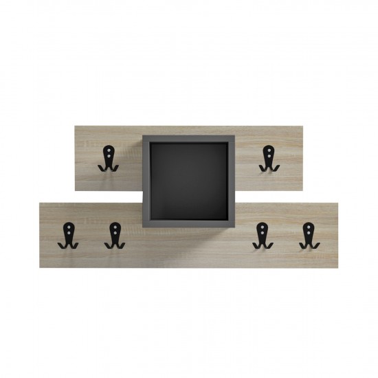 ΚΡΕΜΑΣΤΡΑ ΕΙΣΟΔΟΥ & ΡΑΦΙ SLOT ΜΕΛΑΜΙΝΗ SONAMA-ΓΚΡΙ 69x12x32Υεκ