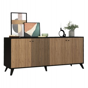 ΜΠΟΥΦΕΣ ΜΕΛΑΜΙΝΗΣ KRUDEN ΜΑΥΡΟ-ΦΥΣΙΚΟ 180x40x78.6Υεκ.