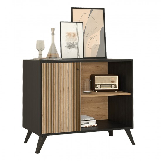 ΜΠΟΥΦΕΣ-ΚΟΝΣΟΛΑ ΜΕΛΑΜΙΝΗΣ KRUDEN ΜΑΥΡΟ-ΦΥΣΙΚΟ 100x40x78.5Υεκ.