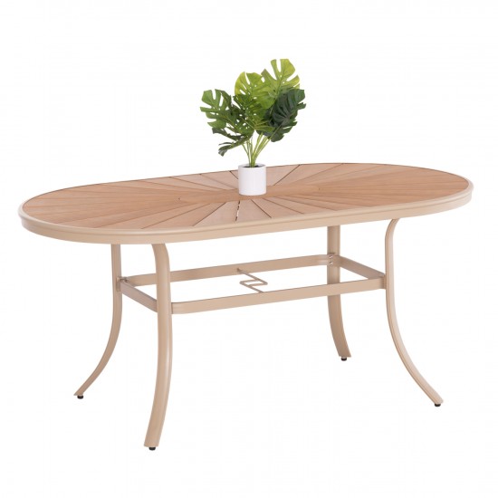 ΤΡΑΠΕΖΙ ΕΞΩΤ.ΧΩΡΟΥ TELAMO ΑΛΟΥΜΙΝΙΟ ΣΑΜΠΑΝΙ & POLYWOOD 160X90Χ73.5Υεκ.