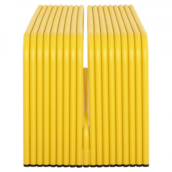 ΠΑΓΚΑΚΙ 2-ΘΕΣΙΟ ΣΕΙΡΑ INTREPID ΑΛΟΥΜΙΝΙΟ ΣΕ ΚΙΤΡΙΝΟ ΧΡΩΜΑ 109,5x37,5x40,5Υεκ.