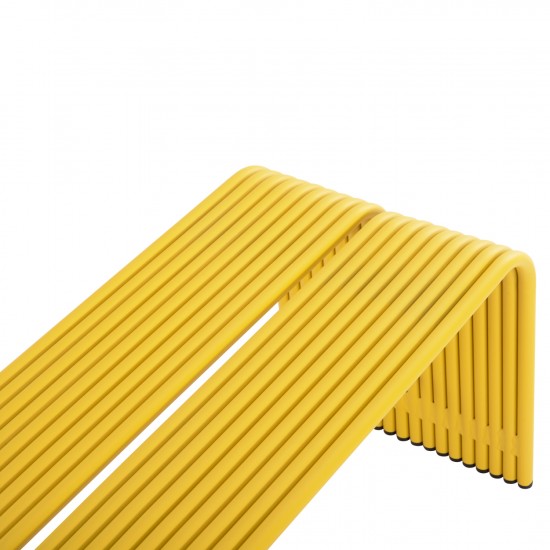 ΠΑΓΚΑΚΙ 2-ΘΕΣΙΟ ΣΕΙΡΑ INTREPID ΑΛΟΥΜΙΝΙΟ ΣΕ ΚΙΤΡΙΝΟ ΧΡΩΜΑ 109,5x37,5x40,5Υεκ.