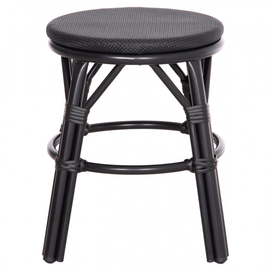 ΣΚΑΜΠΟ ΑΛΟΥΜΙΝΙΟΥ CHINO BAMBOO LOOK & TEXTILENE ΣΕ ΜΑΥΡΟ Φ36x46Υεκ.