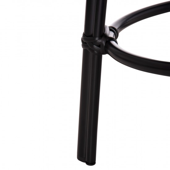 ΣΚΑΜΠΟ ΑΛΟΥΜΙΝΙΟΥ CHINO BAMBOO LOOK & TEXTILENE ΣΕ ΜΑΥΡΟ Φ36x46Υεκ.