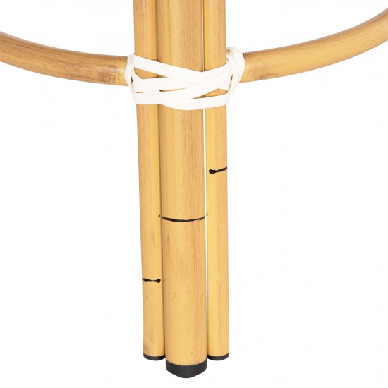 ΣΚΑΜΠΟ ΑΛΟΥΜΙΝΙΟΥ CHINO BAMBOO LOOK-TEXTILENE ΛΕΥΚΟ-ΜΠΛΕ Φ36x46Υεκ.