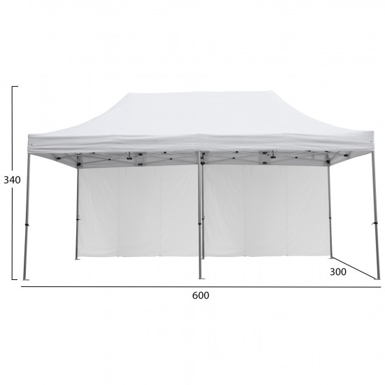 GAZEBO ΕΠΑΓΓΕΛΜΑΤΙΚΟ ΒΑΡΕΩΣ ΤΥΠΟΥ CRESSEN ΠΤΥΣΣΟΜΕΝΟ ΑΛΟΥΜΙΝΙΟΥ 3x6x3,4Yμ