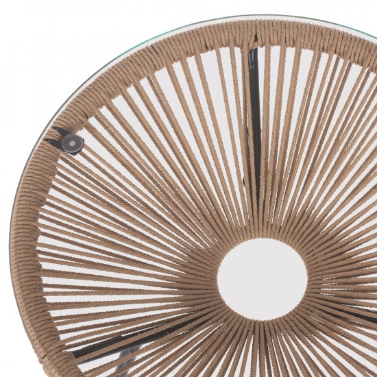 ΣΕΤ ΕΞΩΤΕΡΙΚΟΥ ΧΩΡΟΥ 3ΤΜΧ ACAPULCO TWISTED WICKER-ΜΕΤΑΛΛΟ