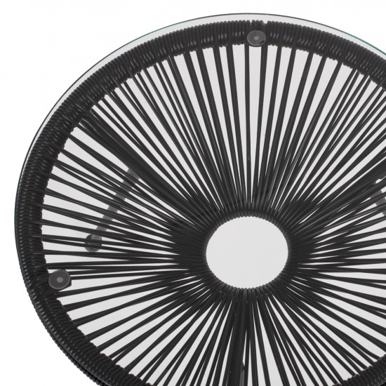 ΣΕΤ ΕΞΩΤΕΡΙΚΟΥ ΧΩΡΟΥ 3ΤΜΧ ACAPULCO TWISTED WICKER-ΜΕΤΑΛΛΟ ΣΕ ΜΑΥΡΟ