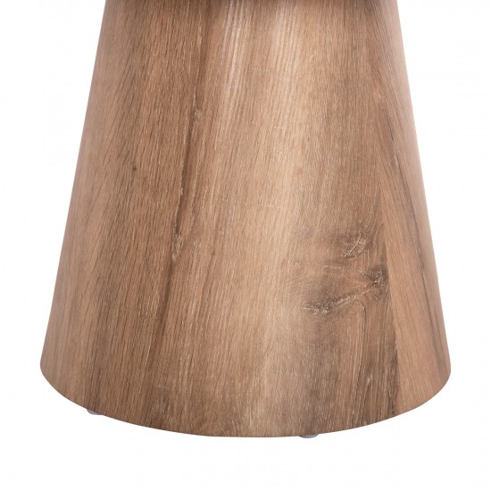 ΣΕΤ 2ΤΜΧ ΤΡΑΠΕΖΙΑ ΣΑΛΟΝΙΟΥ KARAN MDF ΦΥΣΙΚΟ ΞΥΛΟΥ Φ80εκ & Φ45εκ