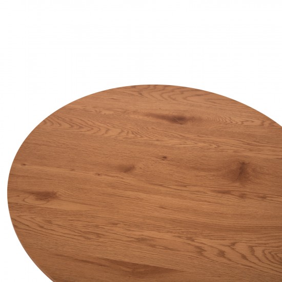 ΣΕΤ 2ΤΜΧ ΤΡΑΠΕΖΙΑ ΣΑΛΟΝΙΟΥ TALBERT MDF ΦΥΣΙΚΟ ΞΥΛΟΥ Φ80εκ & Φ45εκ