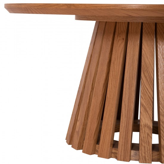 ΣΕΤ 2ΤΜΧ ΤΡΑΠΕΖΙΑ ΣΑΛΟΝΙΟΥ TALBERT MDF ΦΥΣΙΚΟ ΞΥΛΟΥ Φ80εκ & Φ45εκ