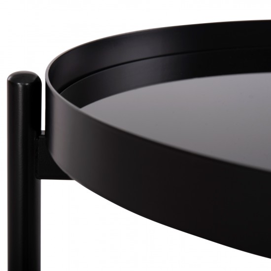 ΣΕΤ 2ΤΜΧ ΤΡΑΠΕΖΙΑ ΣΑΛΟΝΙΟΥ SEITZ ΜΕΤΑΛΛΟ-ΣΥΝΘΕΤΙΚΟ RATTAN Φ80εκ & Φ50εκ