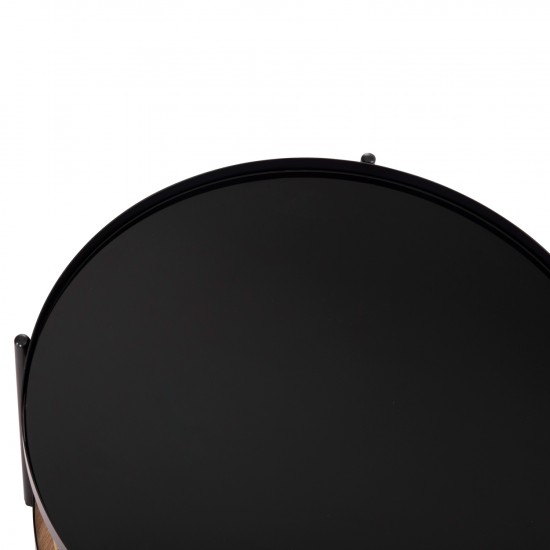 ΣΕΤ 2ΤΜΧ ΤΡΑΠΕΖΙΑ ΣΑΛΟΝΙΟΥ SEITZ ΜΕΤΑΛΛΟ-ΣΥΝΘΕΤΙΚΟ RATTAN Φ80εκ & Φ50εκ