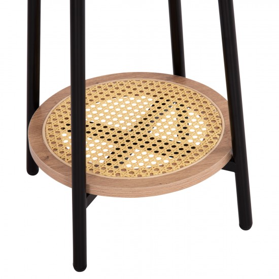 ΣΕΤ 2ΤΜΧ ΤΡΑΠΕΖΙΑ ΣΑΛΟΝΙΟΥ SEWELL MDF-ΜΕΤΑΛΛΟ-ΣΥΝΘΕΤΙΚΟ RATTAN Φ80εκ & Φ45εκ