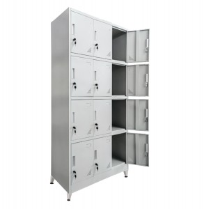 ΦΟΡΙΑΜΟΣ ΜΕΤΑΛΛΙΚΟΣ BEXLEY ΜΕ ΠΟΔΙΑ-12 ΝΤΟΥΛΑΠΙΑ ΓΚΡΙ 90x40x195Υεκ.