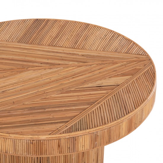 ΤΡΑΠΕΖΙ ΤΡΑΠΕΖΑΡΙΑΣ GATSBY ΦΥΣΙΚΟ RATTAN ΣΕ ΦΥΣΙΚΟ ΧΡΩΜΑ Φ120x76Υεκ.