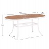 ΤΡΑΠΕΖΙ ΕΞΩΤ.ΧΩΡΟΥ TELAMO ΑΛΟΥΜΙΝΙΟ ΛΕΥΚΟ & POLYWOOD 160X90Χ73.5Υεκ.
