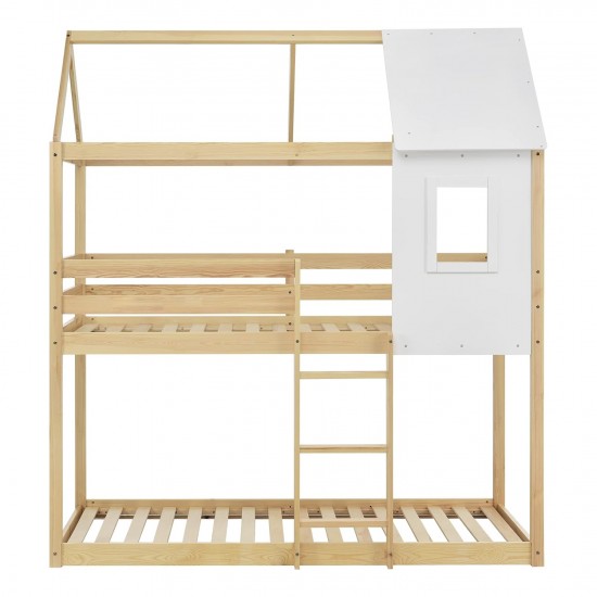 ΠΑΙΔΙΚΗ ΚΟΥΚΕΤΑ ΣΠΙΤΑΚΙ HOOD ΞΥΛΟ ΠΕΥΚΟΥ ΣΕ ΦΥΣΙΚΟ-ΣΤΡΩΜΑΤΑ 190x90εκ