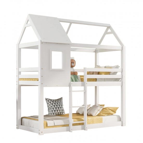 ΠΑΙΔΙΚΗ ΚΟΥΚΕΤΑ ΣΠΙΤΑΚΙ HOOD ΞΥΛΟ ΠΕΥΚΟΥ ΣΕ ΛΕΥΚΟ-ΣΤΡΩΜΑΤΑ 190x90εκ