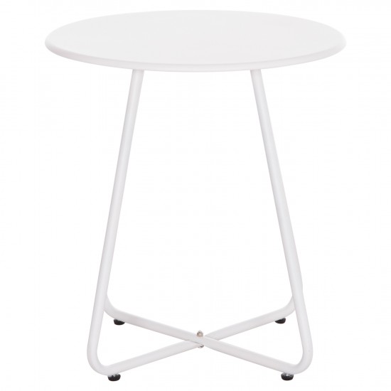 ΒΟΗΘΗΤΙΚΟ ΤΡΑΠΕΖΑΚΙ ΜΕΤΑΛΛΙΚΟ ΣΤΡΟΓΓΥΛΟ SAMMON ΛΕΥΚΟ Φ45x50Υεκ