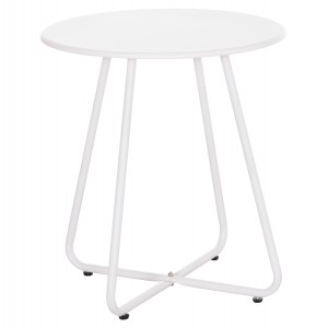 ΒΟΗΘΗΤΙΚΟ ΤΡΑΠΕΖΑΚΙ ΜΕΤΑΛΛΙΚΟ ΣΤΡΟΓΓΥΛΟ SAMMON ΛΕΥΚΟ Φ45x50Υεκ