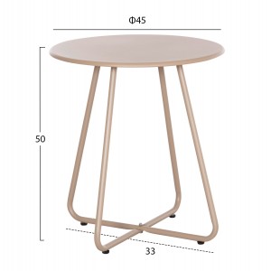 ΒΟΗΘΗΤΙΚΟ ΤΡΑΠΕΖΑΚΙ ΜΕΤΑΛΛΙΚΟ ΣΤΡΟΓΓΥΛΟ SAMMON ΚΑΠΟΥΤΣΙΝΟ Φ45x50Υεκ