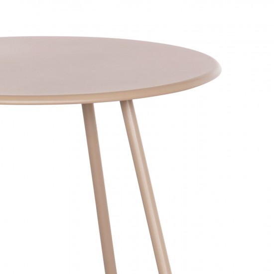 ΒΟΗΘΗΤΙΚΟ ΤΡΑΠΕΖΑΚΙ ΜΕΤΑΛΛΙΚΟ ΣΤΡΟΓΓΥΛΟ SAMMON ΚΑΠΟΥΤΣΙΝΟ Φ45x50Υεκ