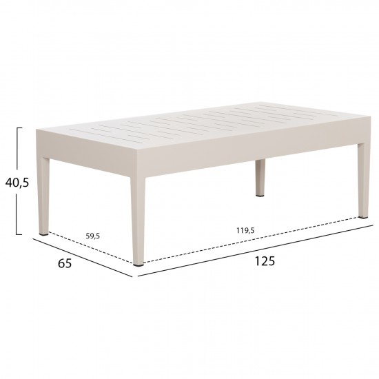 ΣΕΤ ΣΑΛΟΝΙ ΕΞΩΤΕΡΙΚΟΥ ΧΩΡΟΥ 4ΤΜΧ LARRY ΑΛΟΥΜΙΝΙΟ ΣΑΜΠΑΝΙ- P.E.ΥΦΑΣΜΑ