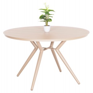 ΤΡΑΠΕΖΙ ΑΛΟΥΜΙΝΙΟΥ ΣΤΡΟΓΓΥΛΟ HIGER ΚΑΠΟΥΤΣΙΝΟ Φ126x74Υεκ.