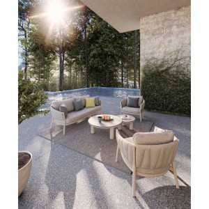 ΣΕΤ ΣΑΛΟΝΙ ΕΞ.ΧΩΡΟΥ 5ΤΜΧ SHANKS ΚΡΕΜ ΑΛΟΥΜΙΝΙΟ-ΜΠΕΖ OLEFIN-3D PRINT ΓΥΑΛΙ