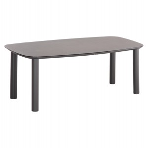 ΤΡΑΠΕΖΙ DOSUN ΓΚΡΙ ΑΛΟΥΜΙΝΙΟ-3D PRINT ΓΥΑΛΙ-ΚΕΡΑΜΙΚΟ LOOK 220x100x75Υεκ