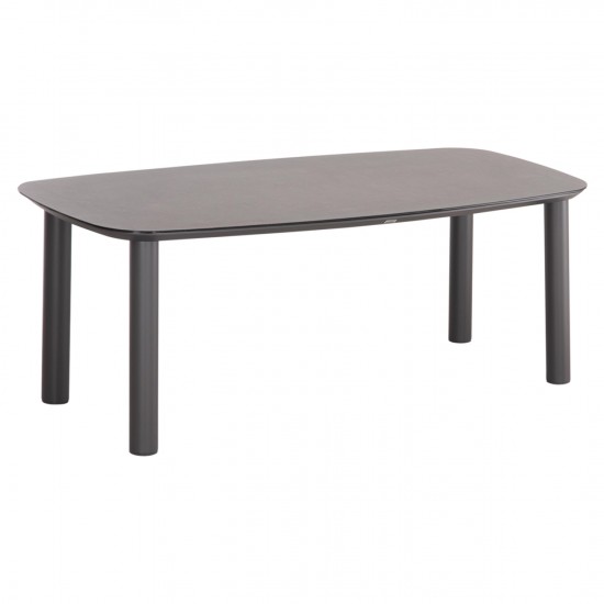 ΤΡΑΠΕΖΙ DOSUN ΓΚΡΙ ΑΛΟΥΜΙΝΙΟ-3D PRINT ΓΥΑΛΙ-ΚΕΡΑΜΙΚΟ LOOK 220x100x75Υεκ