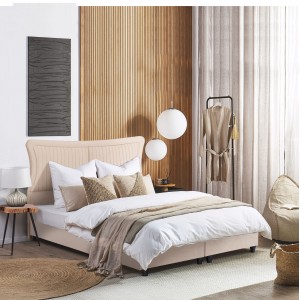 ΚΡEΒΑΤΙ ΔΙΠΛΟ NESTOR ΜΠΕΖ ΒΕΛΟΥΔΟ ΓΙΑ ΣΤΡΩΜΑ 160x200εκ.