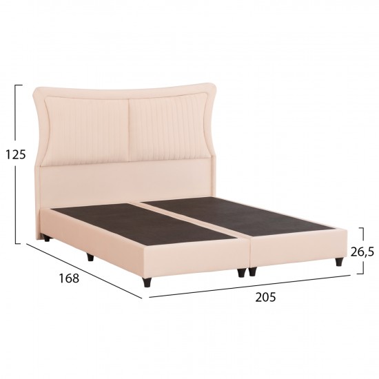 ΚΡEΒΑΤΙ ΔΙΠΛΟ NESTOR ΜΠΕΖ ΒΕΛΟΥΔΟ ΓΙΑ ΣΤΡΩΜΑ 160x200εκ.