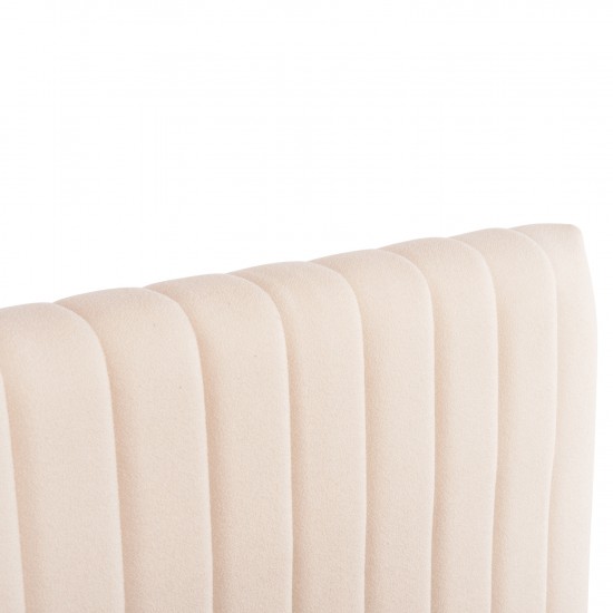 ΚΡEΒΑΤΙ ΔΙΠΛΟ LUTHER ΜΠΕΖ ΥΦΑΣΜΑ ΓΙΑ ΣΤΡΩΜΑ 160x200εκ.