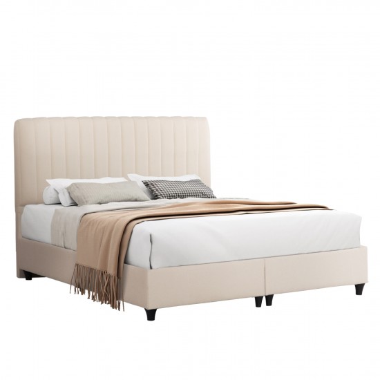 ΚΡEΒΑΤΙ ΔΙΠΛΟ LUTHER ΜΠΕΖ ΥΦΑΣΜΑ ΓΙΑ ΣΤΡΩΜΑ 160x200εκ.