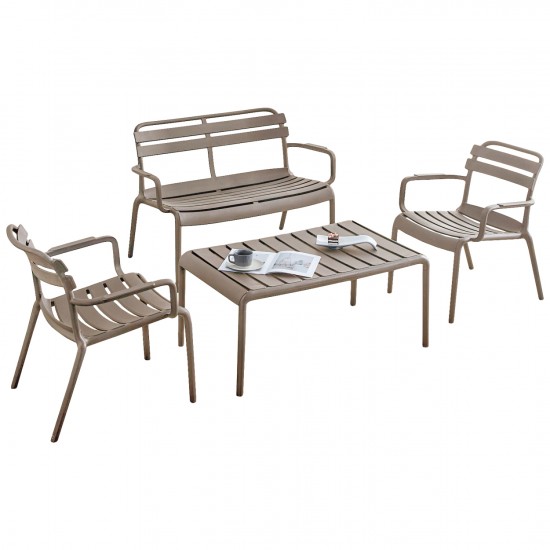 ΣΕΤ ΣΑΛΟΝΙ ΕΞΩΤΕΡΙΚΟΥ ΧΩΡΟΥ 4ΤΜΧ KORVER ΠΟΛΥΠΡΟΠΥΛΕΝΙΟ ΚΑΠΟΥΤΣΙΝΟ