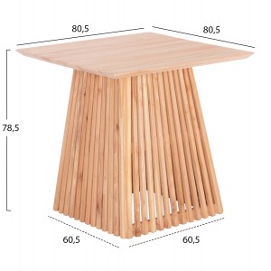 ΤΡΑΠΕΖΙ ΤΡΑΠΕΖΑΡΙΑΣ ΤΕΤΡΑΓΩΝΟ FRANTZ ΜΑΣΙΦ MINDI ΞΥΛΟ 80,5x80,5x78,5Yεκ.