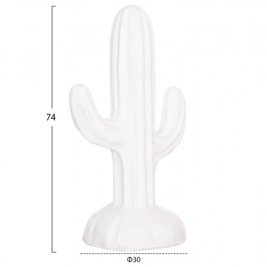 ΔΙΑΚΟΣΜΗΤΙΚΟΣ ΚΑΚΤΟΣ ΔΑΠΕΔΟΥ CACTUS ΓΥΨΟΣ ΣΕ ΛΕΥΚΟ 42x30x74Υεκ