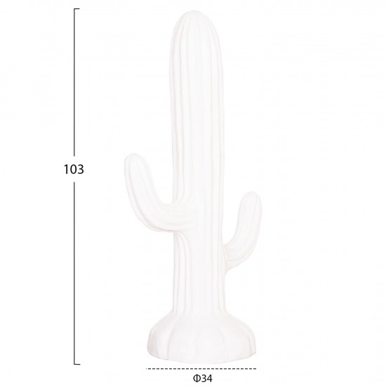 ΔΙΑΚΟΣΜΗΤΙΚΟΣ ΚΑΚΤΟΣ ΔΑΠΕΔΟΥ CACTUS ΓΥΨΟΣ ΣΕ ΛΕΥΚΟ 54x34x103Υεκ.