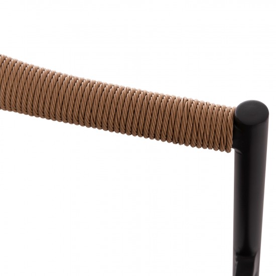 ΠΟΛΥΘΡΟΝΑ BERG ΑΛΟΥΜΙΝΙΟ & TEXTILENE ΣΚΟΥΡΟ ΓΚΡΙ--P.E.TWISTED RATTAN 55x56x79Υεκ