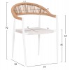 ΠΟΛΥΘΡΟΝΑ BERG ΑΛΟΥΜΙΝΙΟ & TEXTILENE ΛΕΥΚΟ--P.E.TWISTED RATTAN 55x56x79Υεκ