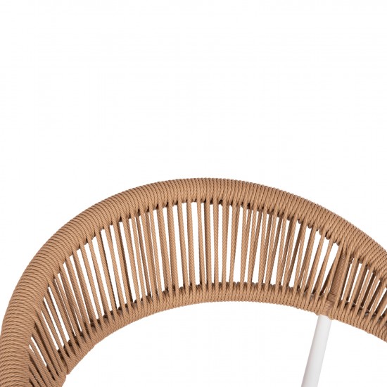 ΠΟΛΥΘΡΟΝΑ BERG ΑΛΟΥΜΙΝΙΟ & TEXTILENE ΛΕΥΚΟ--P.E.TWISTED RATTAN 55x56x79Υεκ