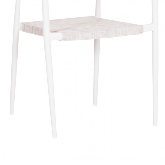 ΠΟΛΥΘΡΟΝΑ BERG ΑΛΟΥΜΙΝΙΟ & TEXTILENE ΛΕΥΚΟ--P.E.TWISTED RATTAN 55x56x79Υεκ