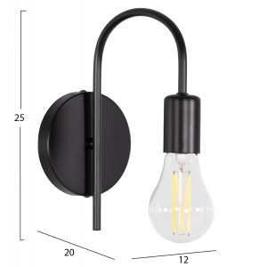 ΑΠΛΙΚΑ ΤΟΙΧΟΥ KRAMER ΜΕΤΑΛΛΟ ΣΕ ΜΑΥΡΟ 12x20x25Υεκ.