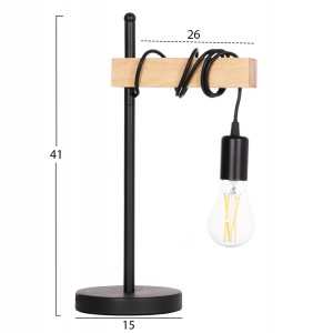 ΕΠΙΤΡΑΠΕΖΙΟ ΦΩΤΙΣΤΙΚΟ VOLKS ΜΕΤΑΛΛΟ-ΞΥΛΟ 15x26x41Υεκ.