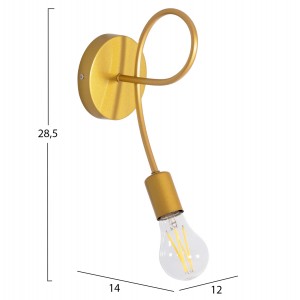 ΑΠΛΙΚΑ ΤΟΙΧΟΥ FRIDRIK ΜΕΤΑΛΛΟ ΣΕ ΧΡΥΣΟ 12x15,5x28,5Υεκ.