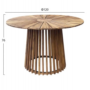 ΤΡΑΠΕΖΙ ΤΡΑΠΕΖΑΡΙΑΣ ΕΞ.ΧΩΡΟΥ CRISTOBAL ΞΥΛΟ ΑΚΑΚΙΑΣ-ΜΕΤΑΛΛΟ Φ120x76Υεκ