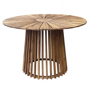 ΤΡΑΠΕΖΙ ΤΡΑΠΕΖΑΡΙΑΣ ΕΞ.ΧΩΡΟΥ CRISTOBAL ΞΥΛΟ ΑΚΑΚΙΑΣ-ΜΕΤΑΛΛΟ Φ120x76Υεκ