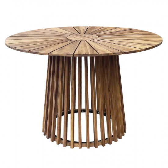 ΤΡΑΠΕΖΙ ΤΡΑΠΕΖΑΡΙΑΣ ΕΞ.ΧΩΡΟΥ CRISTOBAL ΞΥΛΟ ΑΚΑΚΙΑΣ-ΜΕΤΑΛΛΟ Φ120x76Υεκ